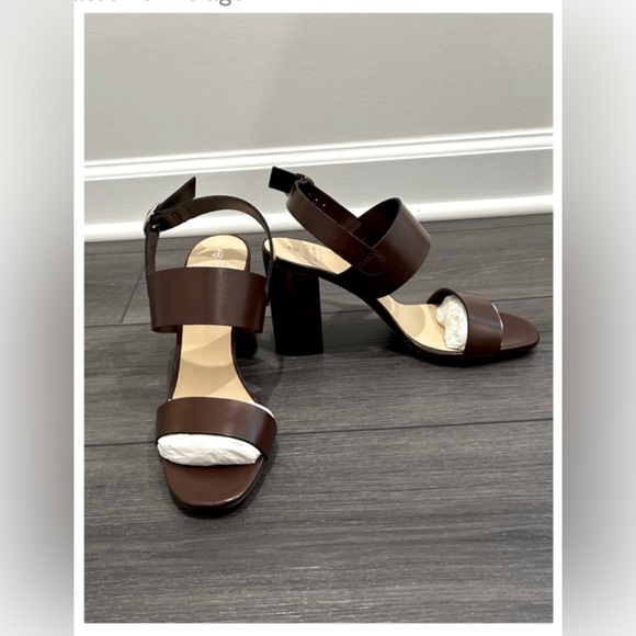 Brooks Brothers Shoes - NEW without Box Brooks Brothers Block Ankle-Strap Sandals Brown  Size 10